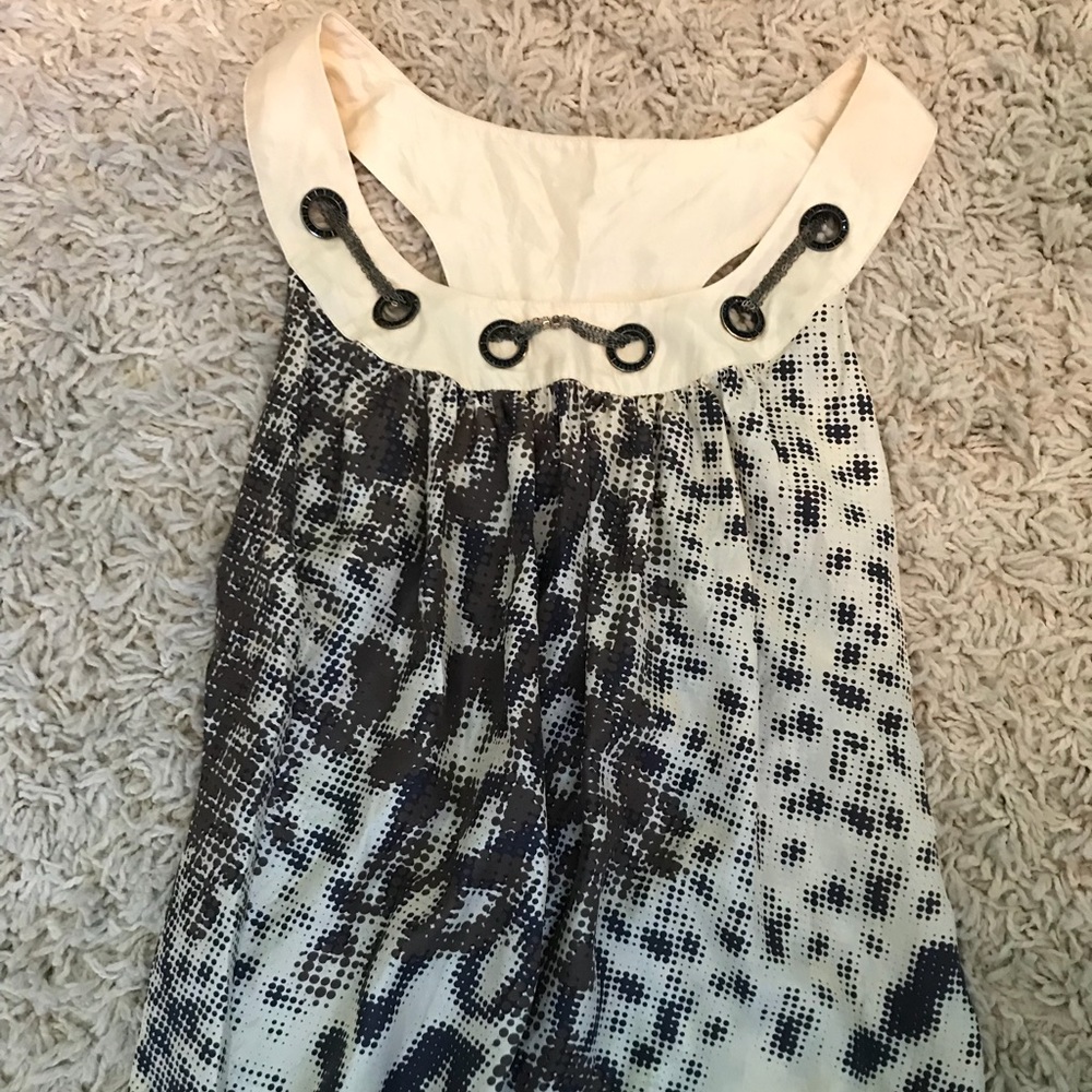 Guess multi color tank with chain neckline